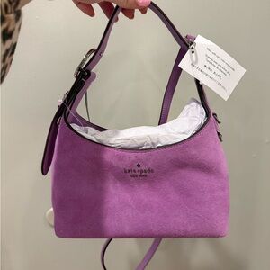 Kate Spade Lavender Suede Shoulder Bag